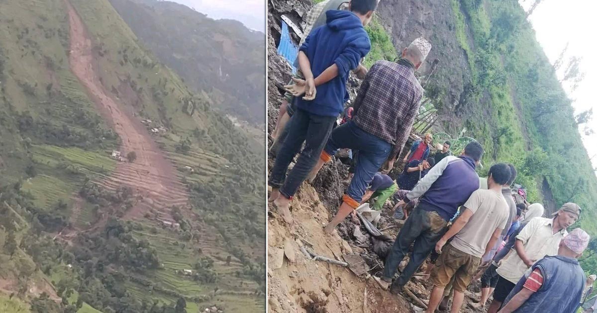 अछाममा पहिरोमा परी नौको मृत्यु, सात बेपत्ता