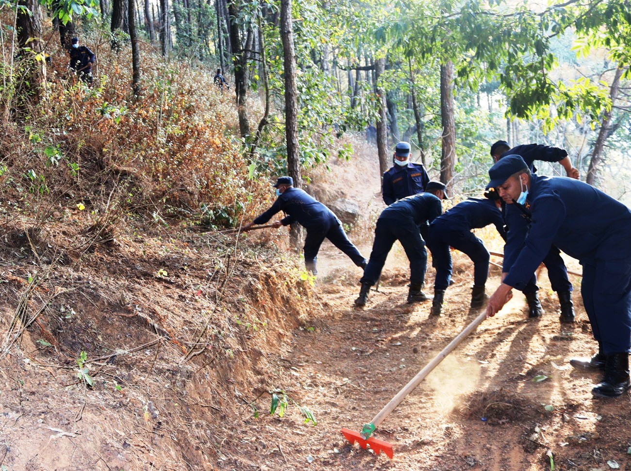 तानसेनको श्रीनगरमा डढेलो नियन्त्रणको अभ्यास