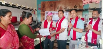 पाल्पाली होजियरी उद्योगलाई इलेक्ट्रिक फ्ल्याट मेसिन हस्तान्तरण