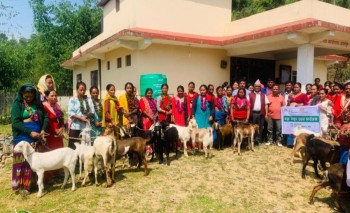 अर्घाखाँचीको मालारानीमा कृषकलाई बाख्रा वितरण