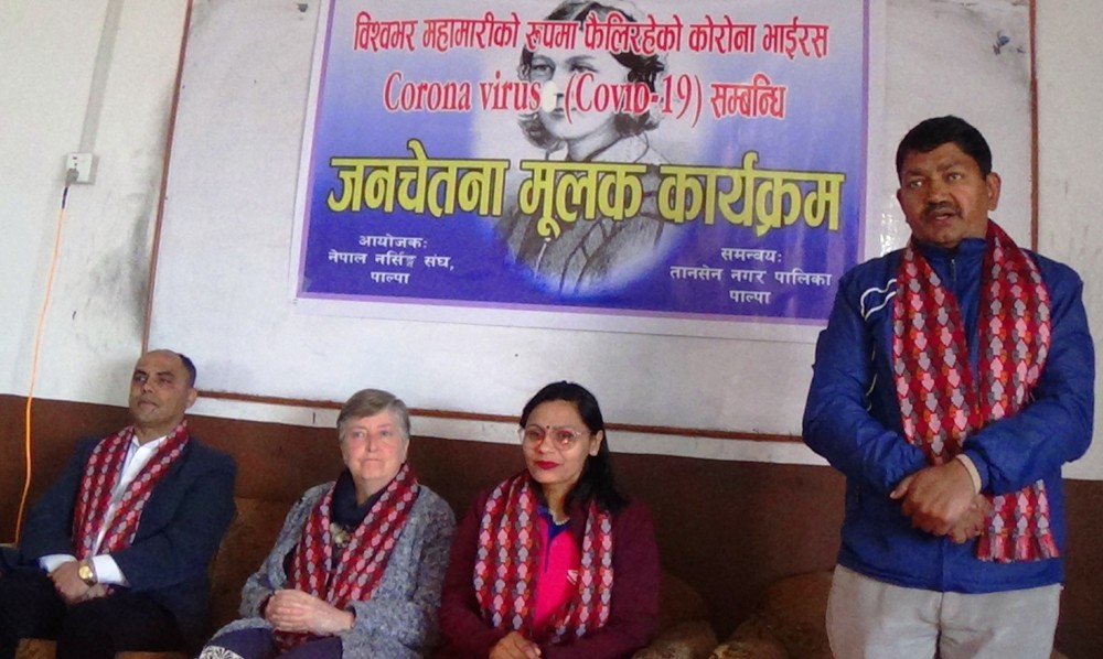 कोरोना भाइरसका विषयमा तानसेनमा विद्यार्थीलाई जनचेतना