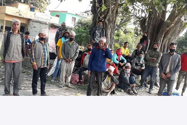 पैदलयात्री मजदुरको बुटवलमा उद्दार