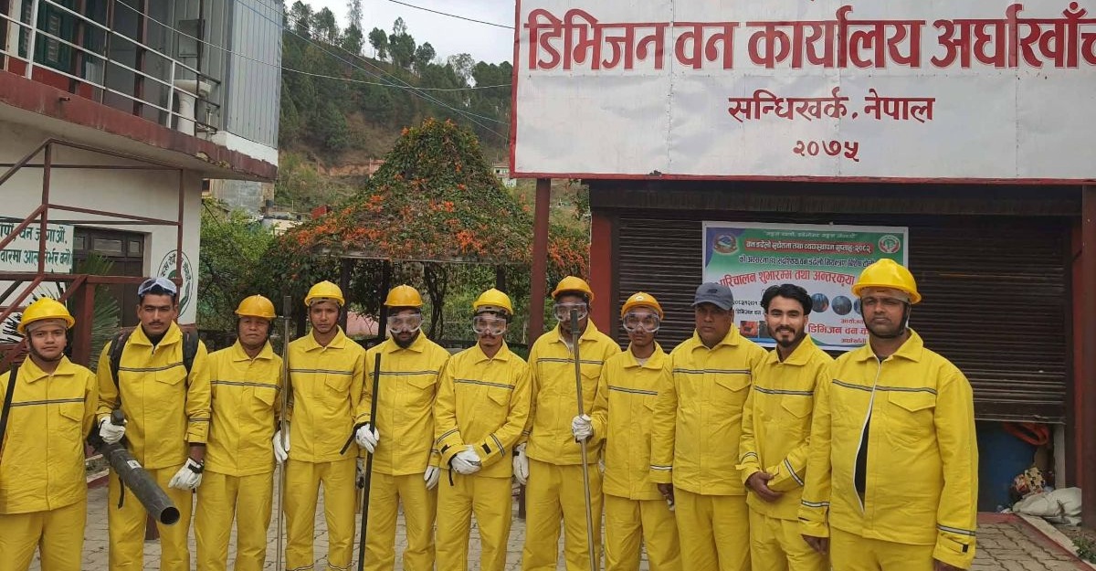 अर्घाखाँचीमा  वन डढेलो नियन्त्रण गर्न टोली गठन