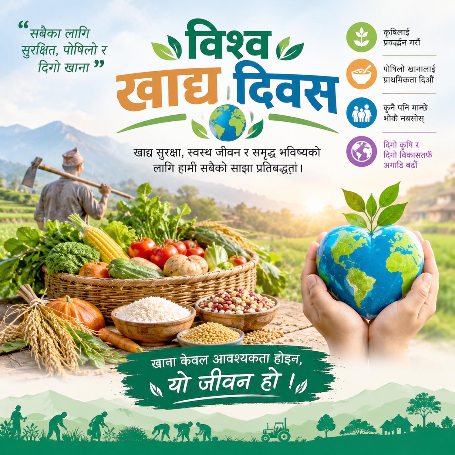 आज विश्व खाद्य दिवस मनाइँदै