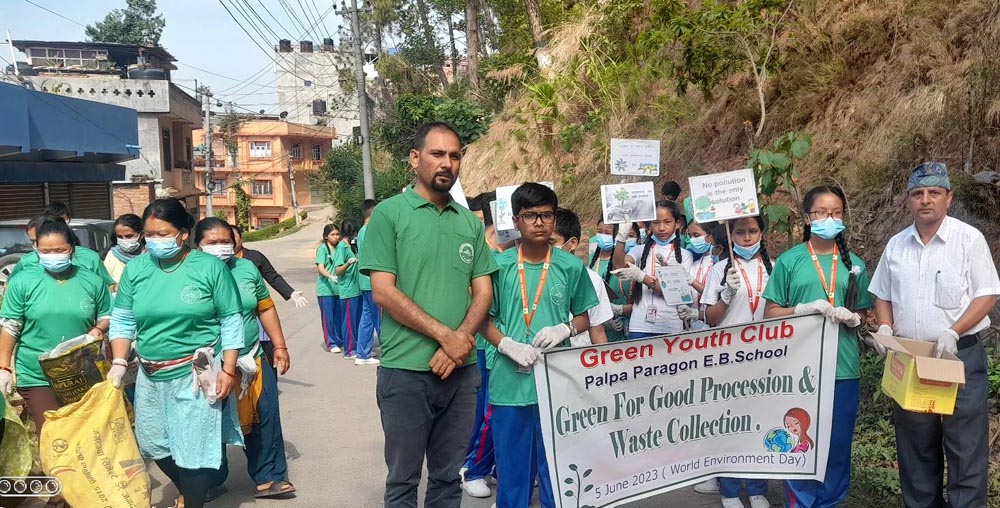 तानसेनमा विश्व वातावरण दिवसमा सरसफाई