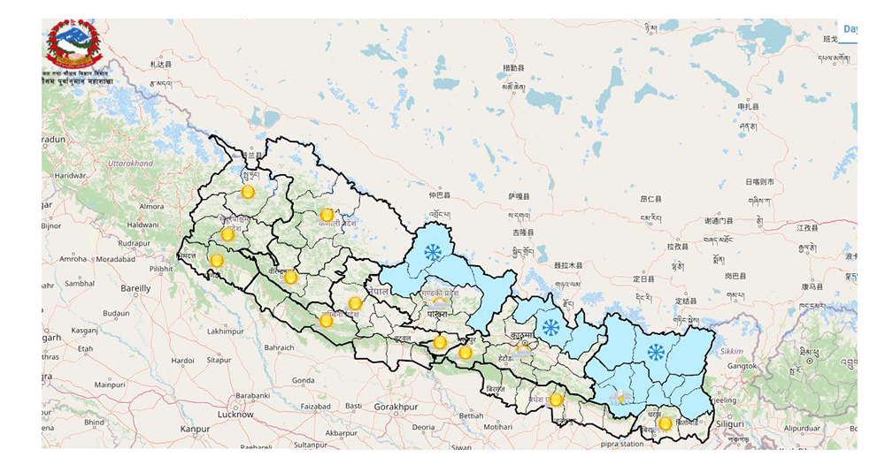 हाल मौसम अवस्था : यी चार प्रदेशमा छिटफुटदेखि हल्का वर्षा