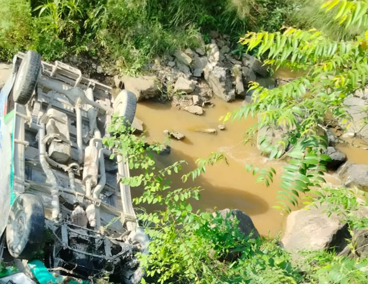 पाल्पामा फोर्स गाडी दुर्घटना हुँदा ६ जना घाइते