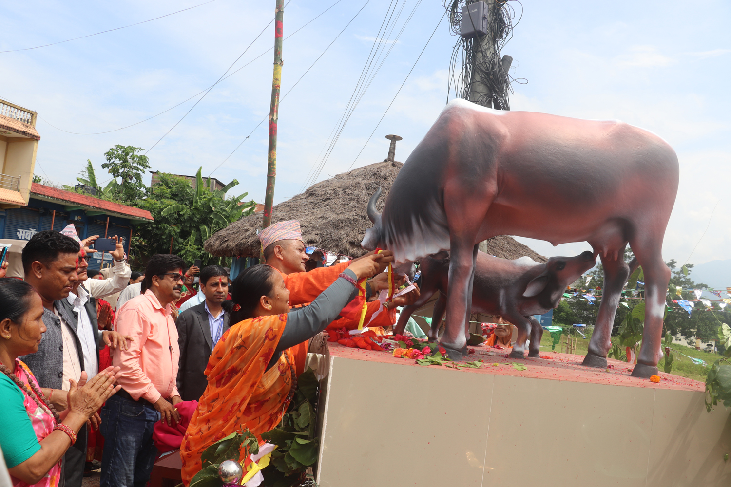 रामपुरमा गौशालिकको अनावरण