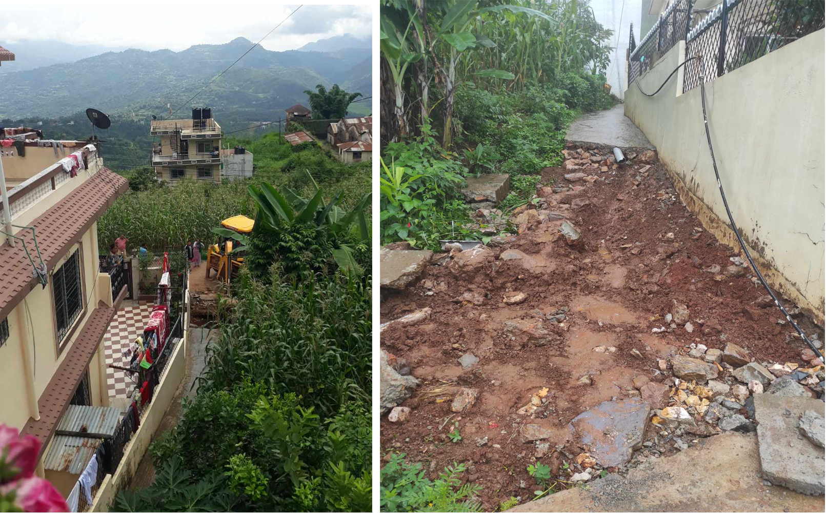 तानसेन करुवा टोलमा ढलान गरिएको गोरेटो बाटोमा डोजर लगाइयो